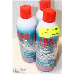 3 CANS OF LPS WHITE LITHIUM GREASE WITH PTFE