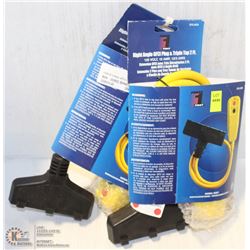 PAIR OF POWER1ST RIGHT ANGLE GFCI PLUG TRIPLE-PLUG