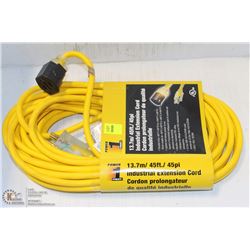 45 FT INDUSTRIAL POWER1ST EXT. CORD WITH LOCKING