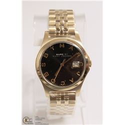 NEW MARC BY MARC JACOBS GOLD PLATED DATE MEN WATCH