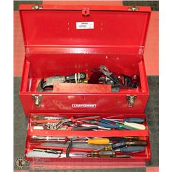 LARGE 24" CRAFTSMAN TOOLBOX FULL OF TOOLS