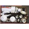 Image 1 : LOT OF OF MISC HOUSEHOLD ITEMS INCL CANISTERS,