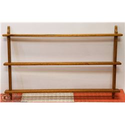 WALL-MOUNT SOLID WOOD 3-TIER