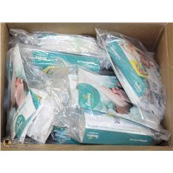 BOX OF NEW BORN DIAPERS