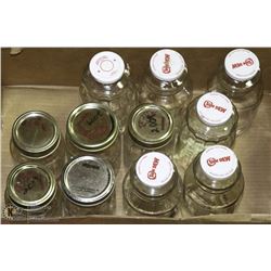FLAT OF VINTAGE CANNING JARS
