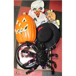 LARGE FLAT OF HALLOWEEN DECORATIONS