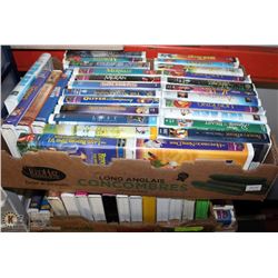 3 LARGE BOXES OF VHS KIDS MOVIES