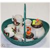 Image 1 : BASKET OF MUSHROOM DESIGNED DISHES