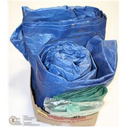 LARGE BOX W/5 LARGE TARPS
