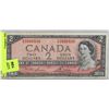 1954 CANADA TWO DOLLAR BILL     U/G