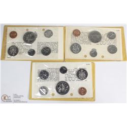 LOT OF 3 - RCM UNCIRCULATED MINT SETS  1968, 1969,