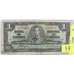 1937 CANADIAN  $1 DOLLAR BILL