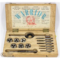 WARRIOR TAPS & DIES SET WITH WOODEN BOX