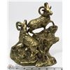Image 1 : HEAVY BRASS MOUNTAIN SHEEP SCULPTURE