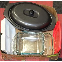 BOX W/4 BAKING CASSEROLES INCL. PYREX,