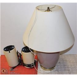 LOT OF 3 TABLE LAMPS