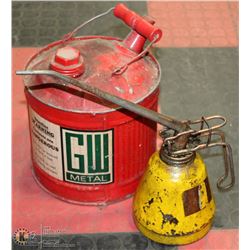 VINTAGE OIL AND JERRY CAN