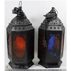 BOX OF ELECTRIC MOROCCAN LANTERNS