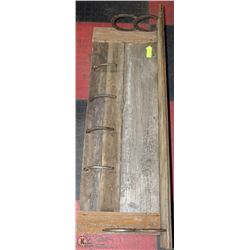 BARN WOOD COAT RACK WITH SHELF