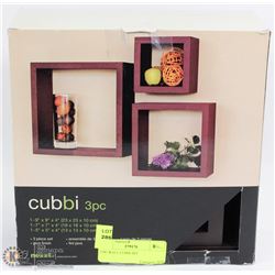 3 PC WALL CUBBI SET