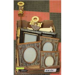8PC  VANITY AND SHOWHOME DECOR INCL CLOCK