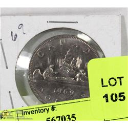1969 CANADIAN $1 DOLLAR COIN