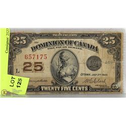 1923 CANADIAN SHINPLASTER