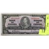 1937 CANADIAN  $10 DOLLAR BILL