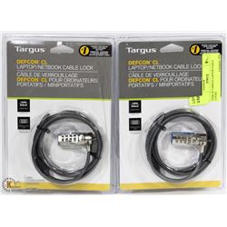 PAIR OF TARGUS LAPTOP CABLE LOCKS
