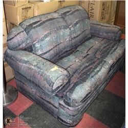 SKLAR PEPLAR BLUE TONED LOVE SEAT