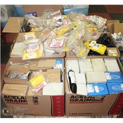 PALLET OF NUTS BOLTS HARDWARE AND MORE
