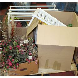 PALLET OF PLANTER POTS, SILK FLORAL ARRANGEMENTS &
