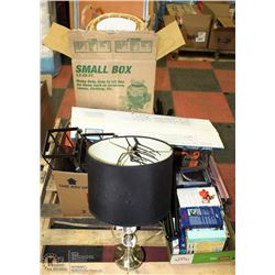 PALLET OF ASST ITEMS INCL FOLDING LADDER, STRAPS,