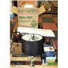 Image 1 : PALLET OF ASST ITEMS INCL FOLDING LADDER, STRAPS,