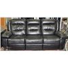 Image 1 : BLACK LEATHERETTE RECLINING SOFA