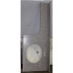 1PC SINGLE CORIAN SINK WITH BACK SPLASH