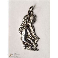 4- 10KT WHITE GOLD DIAMOND PENDANT