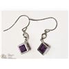 Image 1 : 6- 10KT WHITE AMETHYST & MOONSTONE EARRINGS