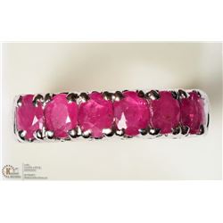 15- STERLING SILVER RUBY RING SIZE 7.5
