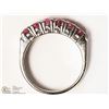 Image 3 : 15- STERLING SILVER RUBY RING SIZE 7.5