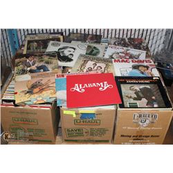 LOT OF 6 BOXES OF ASSORTED RECORDS