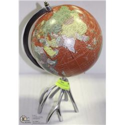 8" RED GLOBE W/ CLAW STAND
