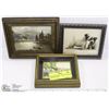 Image 1 : COLLECTION OF 3 ANTIQUE FRAMED MINI PICTURES