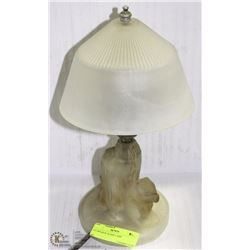 34) OPAQUE GLASS LAMP