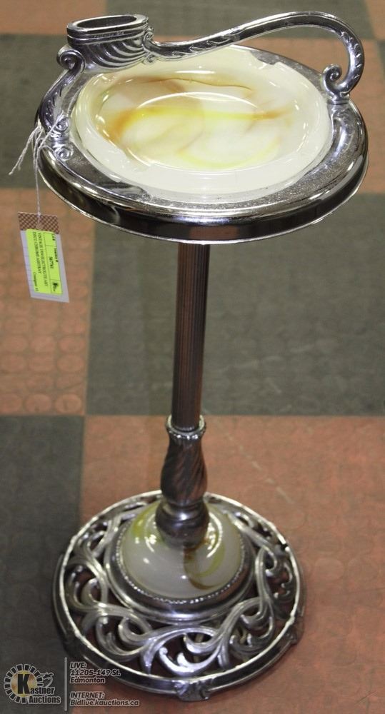 VINTAGE 1954 ELECTROLITE ART DECO CHROME ASHTRAY