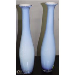PAIR OF DECORATIVE VASES 21" TALL