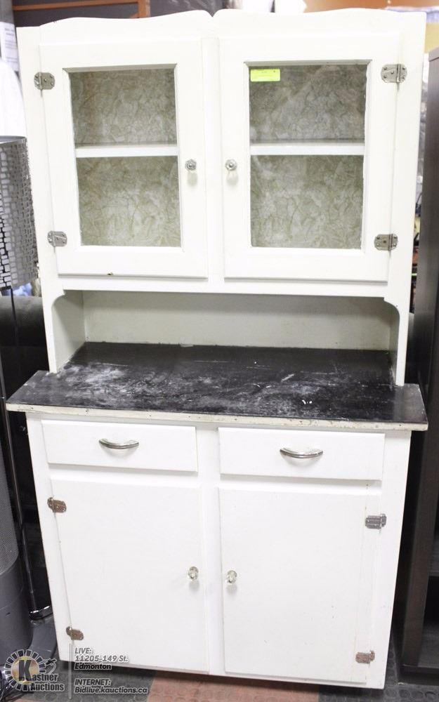 14) VINTAGE WHITE PANTRY