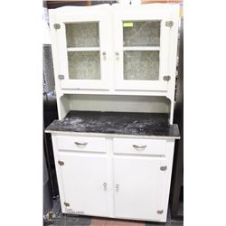 14) VINTAGE WHITE PANTRY CABINET