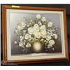 Image 1 : FRAMED FLOWER PICTURE 21"X25"