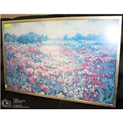 FRAMED SIGNED FIELD OF FLOWERS PRINT